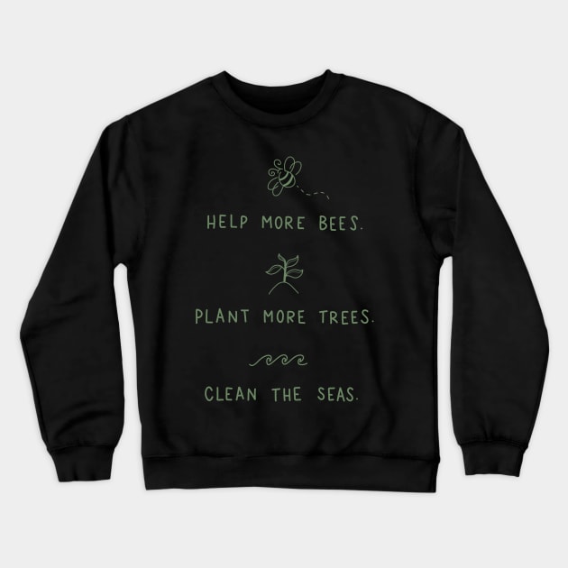 Save the Bees Crewneck Sweatshirt by valentinahramov